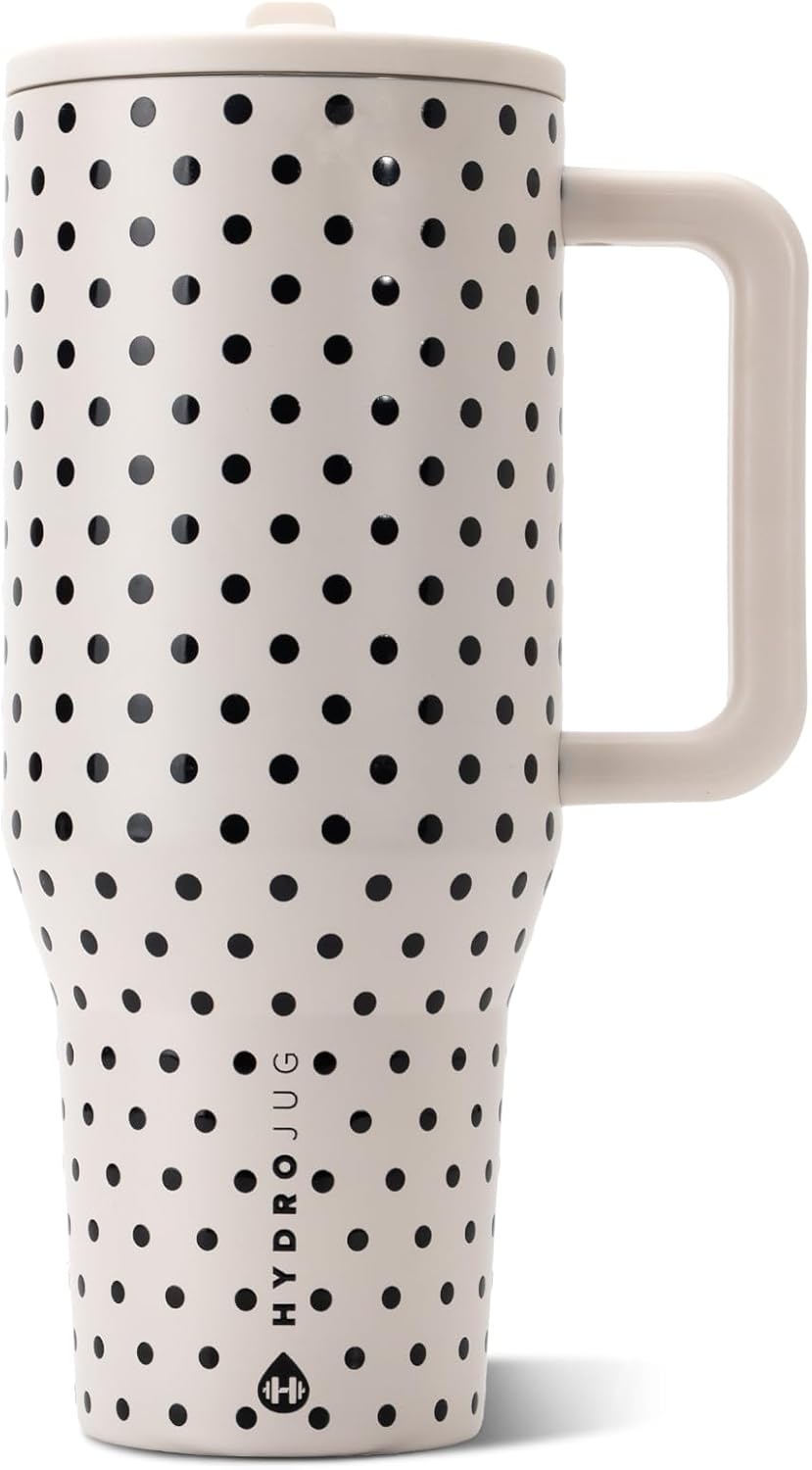 HydroJug Traveler 32oz, Insulated Water Bottle with Handle, French Vanilla