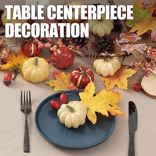 Pumpkin Decor Set, 23 PCS Fall Harvest Bowl Filler Decorations