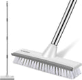 SetSail Floor Scrub Brush with 51-Inch Long Adjustable Handle 2 in 1 Scrape - floor cleaning brush long handle