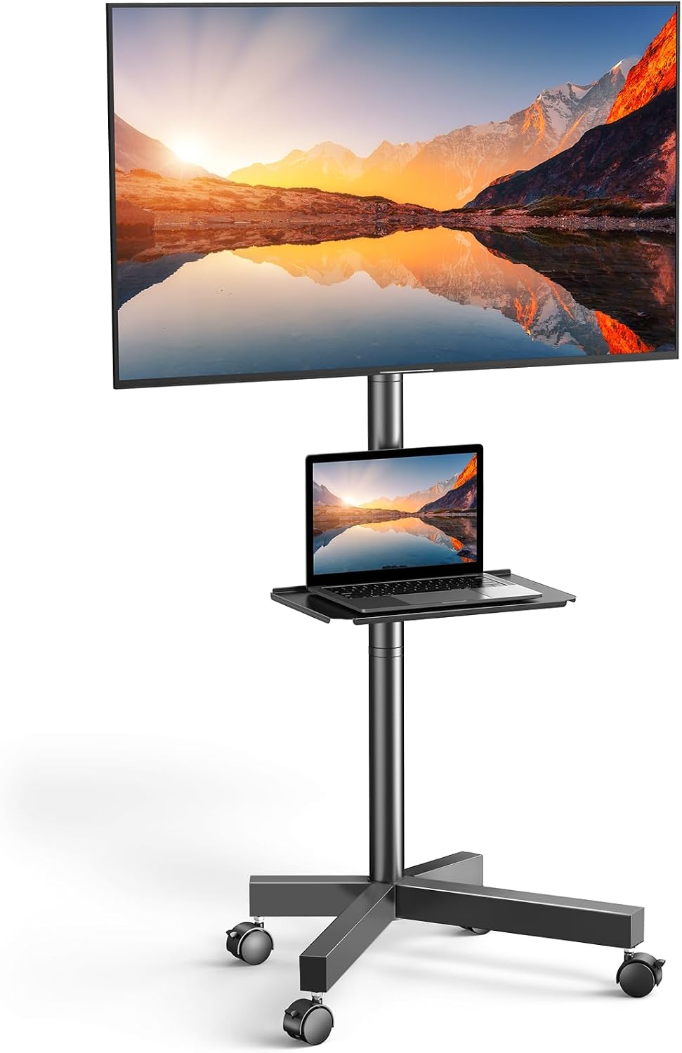 PERLESMITH Rolling TV Stand on Wheels for 23-65 Inch TVs