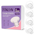 4 Pcs 17mm Flange Inserts, Soft Flange Reducer for 24mm Breast Shield - flange inserts for breast pump