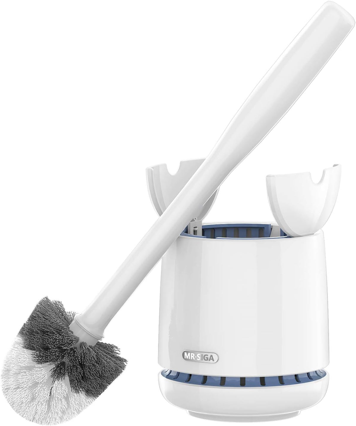 MR.SIGA Toilet Bowl Brush and Holder, Premium Quality, with Solid Handle