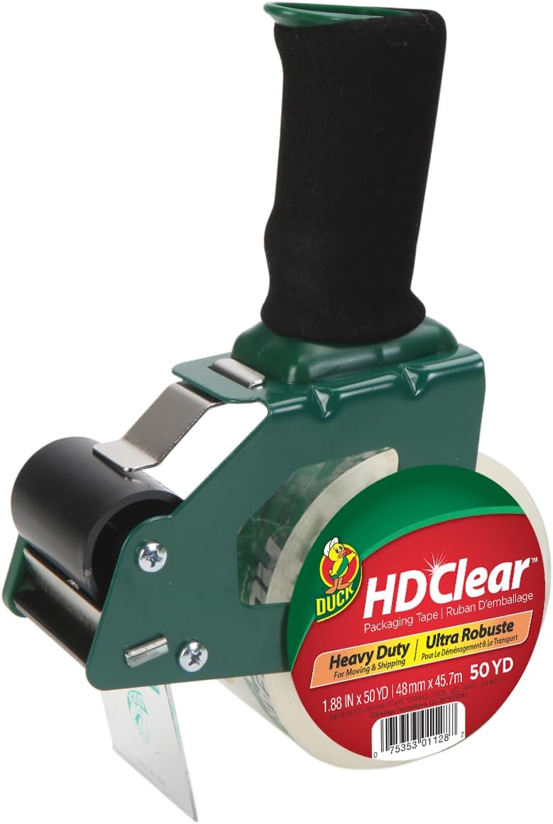 Duck HD Clear Packing Tape Dispenser Heavy Duty Packaging Tape Gun