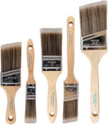 Pro Grade Paint Brushes, 5-Piece Paint Brush Set, Flat & Angle Brushes for - professional grade paint brushes