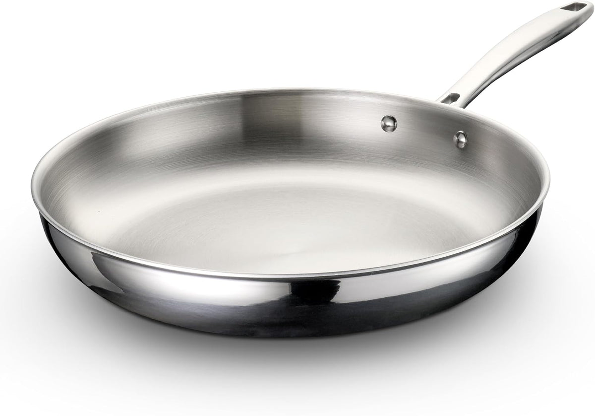 Tramontina Signature Tri-Ply Clad Stainless Steel 12-Inch Large Frying Pan