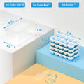DOQAUS Ice Cube Tray with Lid and Bin - 4 Pack Silicone Ice Cube Trays