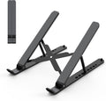 Tonmom Laptop Stand for Desk, Adjustable Laptop Riser, Black