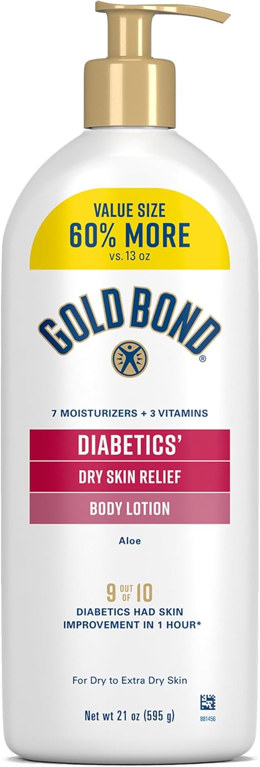 Gold Bond Diabetic Body Lotion, Dry Skin Relief with Vitamin E & Aloe