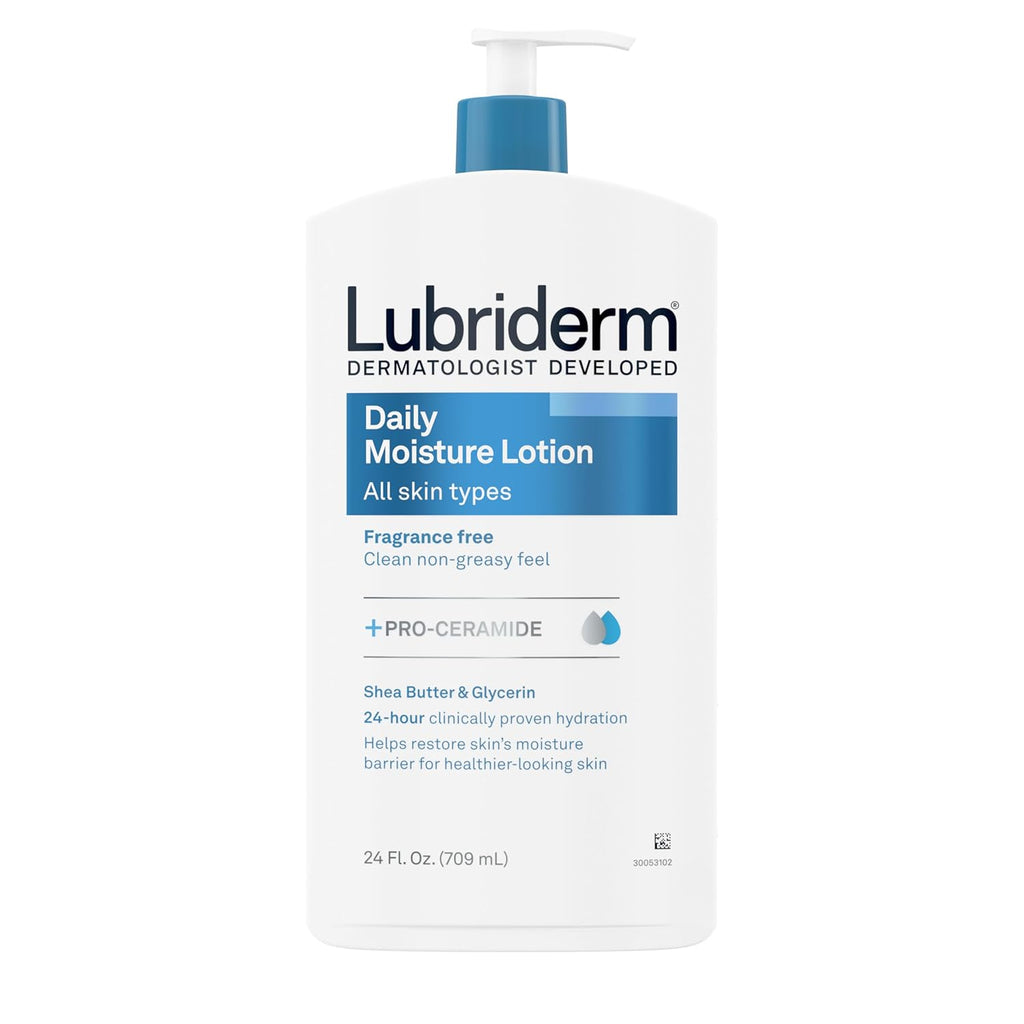 Lubriderm Fragrance Free Daily Moisture Lotion + Pro-Ceramide, Shea Butter