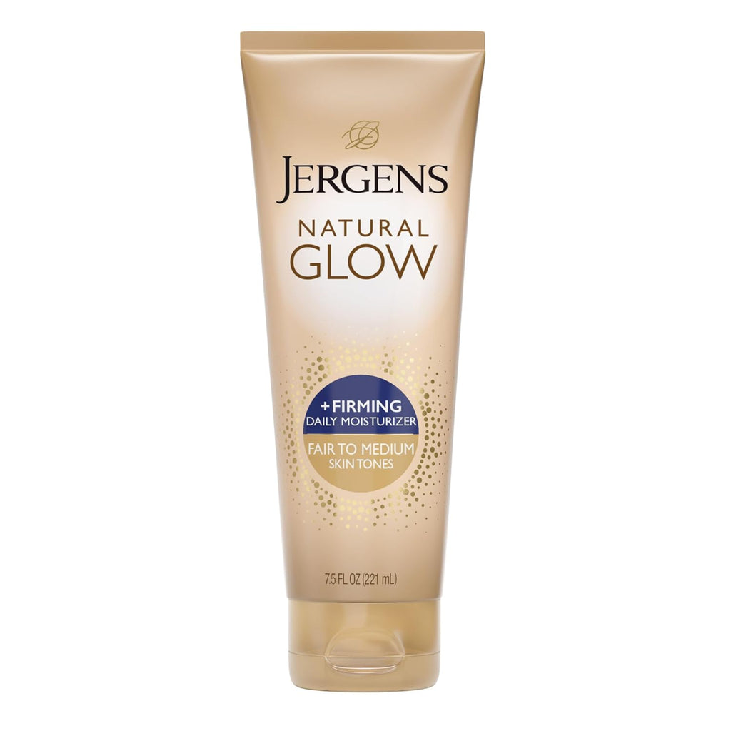 Jergens Natural Glow +Firming Self Tanner Body Lotion, Fair to Medium Skin