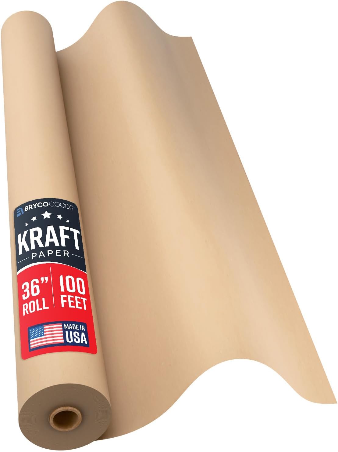 Large Brown Kraft Paper Roll - 36" x 1200"
