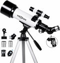Telescope for Kids, 70mm/500mm AZ Refractor for Beginners, White