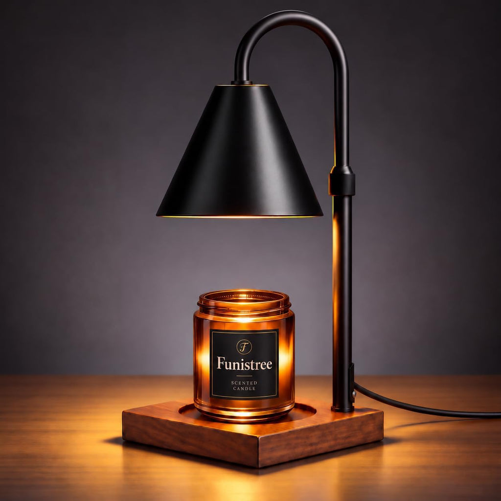 Modern Candle Warmer Lamp with Timer, Dimmable Bowl Candleholders