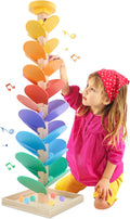 Wooden Marble Run Music Tree Montessori Toys Marble Ball Run for 3-5