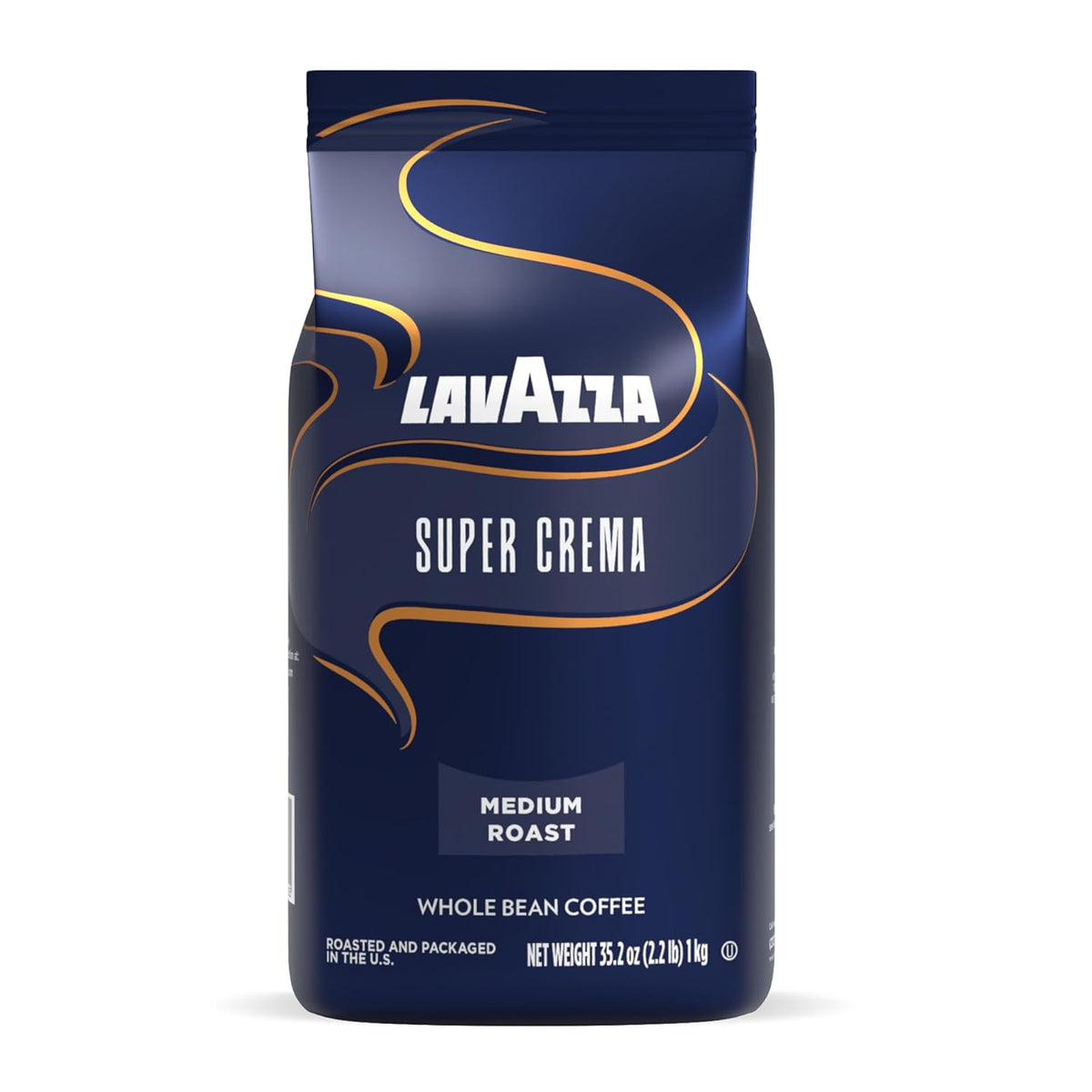 Lavazza Super Crema Whole Bean Coffee, Medium Espresso Roast, Arabica