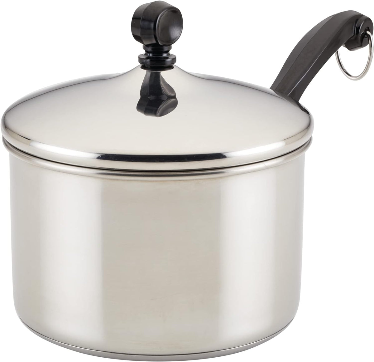 Farberware Classic Series Stainless Steel Sauce Pan with Lid, 2 Qt, Silver