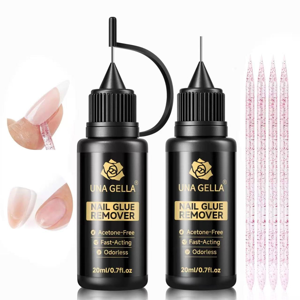 UNA GELLA 20ml*2PCS Nail Glue Remover for Press