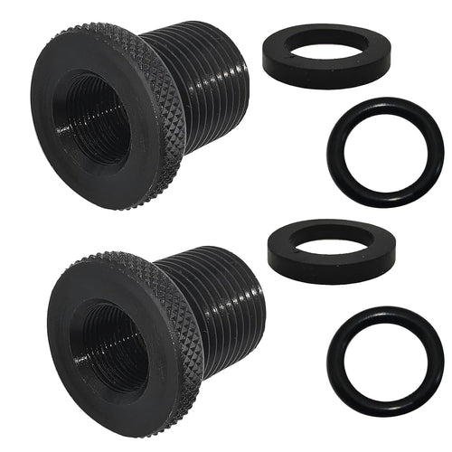 2 Pcs Knurled 1/2 x 28 to 3/4 x 16 Thread Adapters with Washers