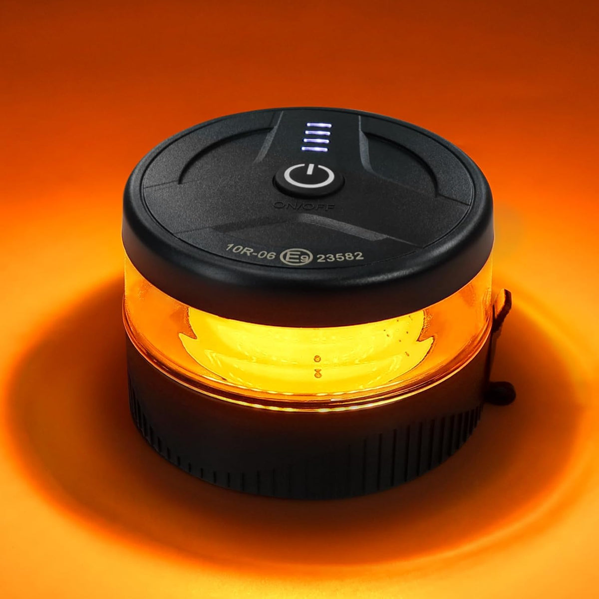 Magnetic Wireless Beacon Light, USB-C Strobe Light, Amber
