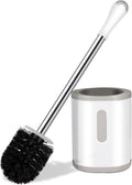 AONEZ Compact Toilet Brush & Holder, Stainless Steel Handle, Space Saving