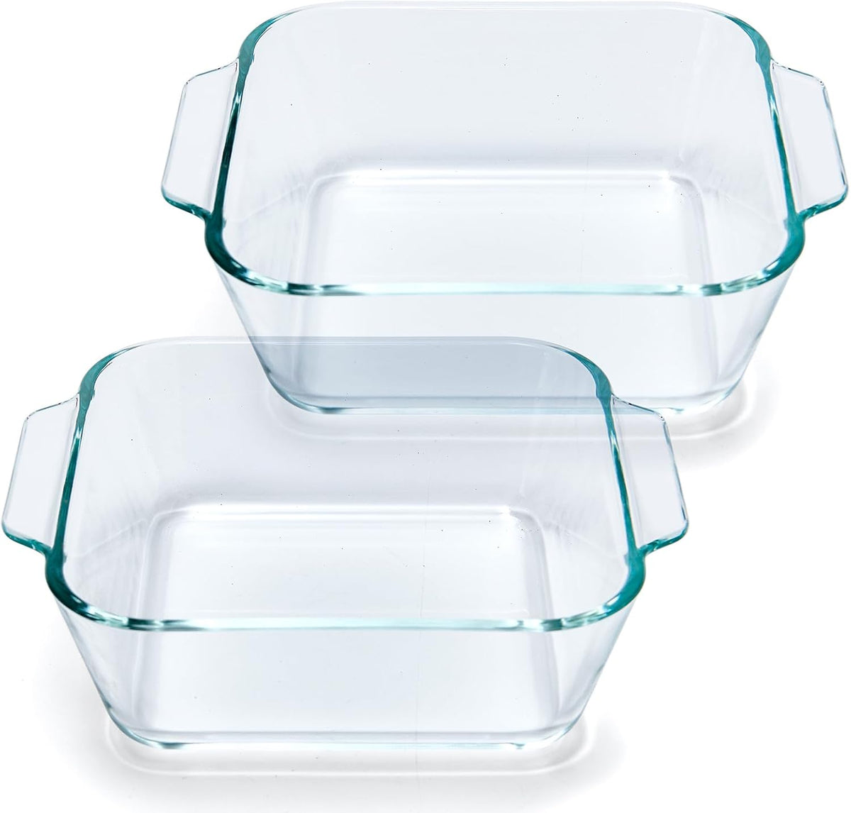 Small Casserole Dishes 2 Pack, 5 Inch Glass Square Baking Dish Individual Portion Baking
