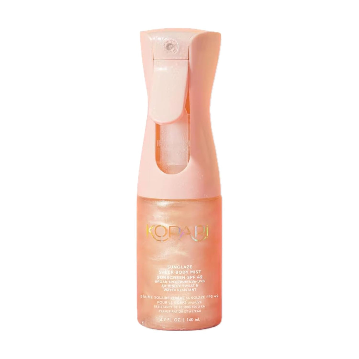 Kopari Rose Gold Sunglaze Sheer Body Mist Sunscreen SPF 42, Infused