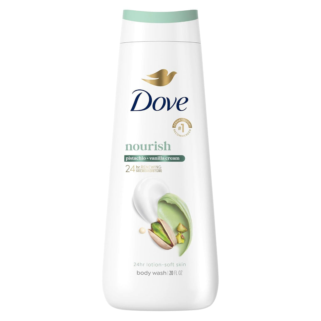 Dove Hydrating Body Wash for Women Pistachio & Vanilla Cream for Hydrated