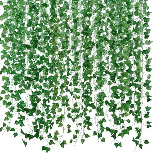 Freyalife Fake Vines for Room Decor(12 Pack 84 Feet) Aesthetic Artificial Plant Ivy
