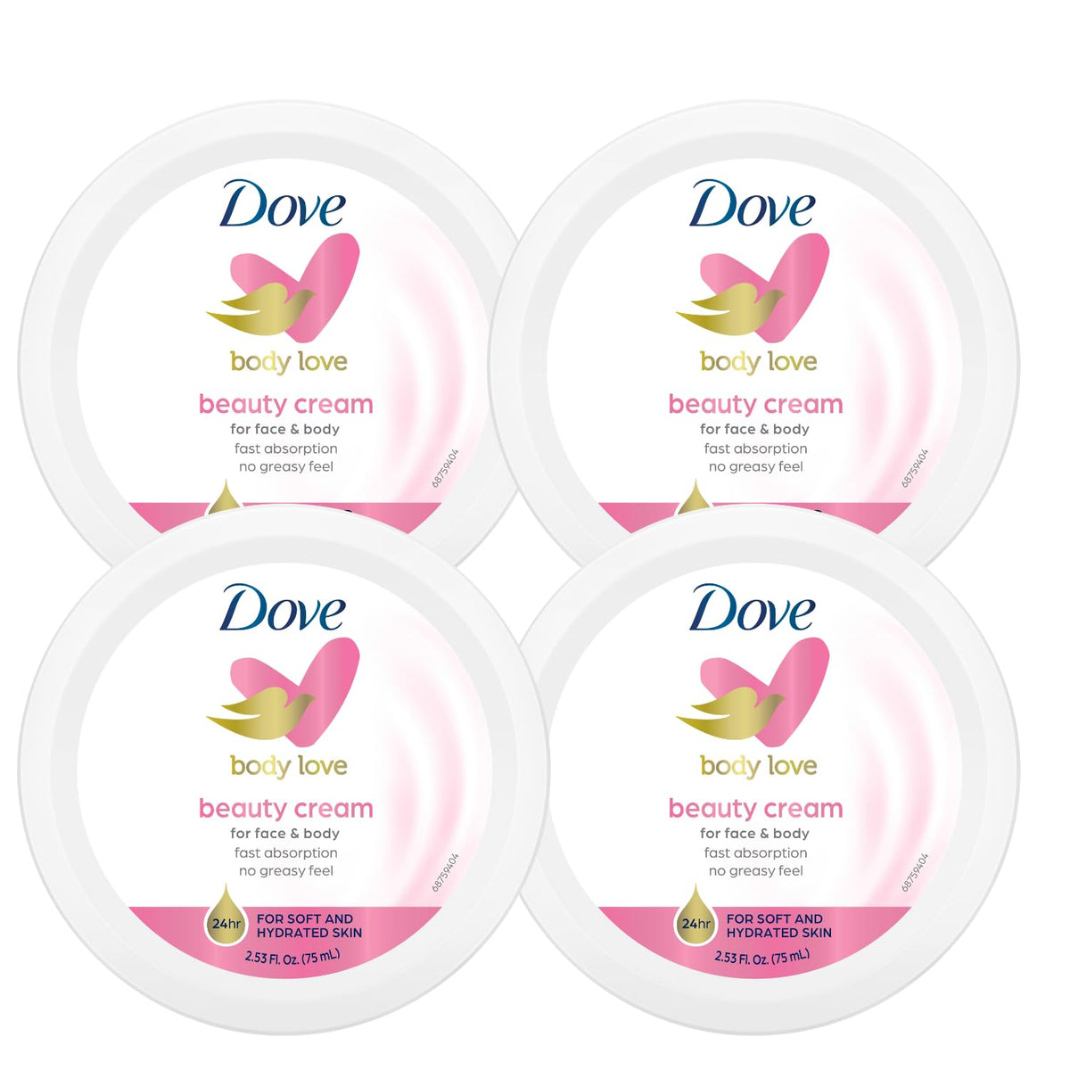 Dove Nourishing Body Care, Face, Hand, and Body Beauty Cream for Normal