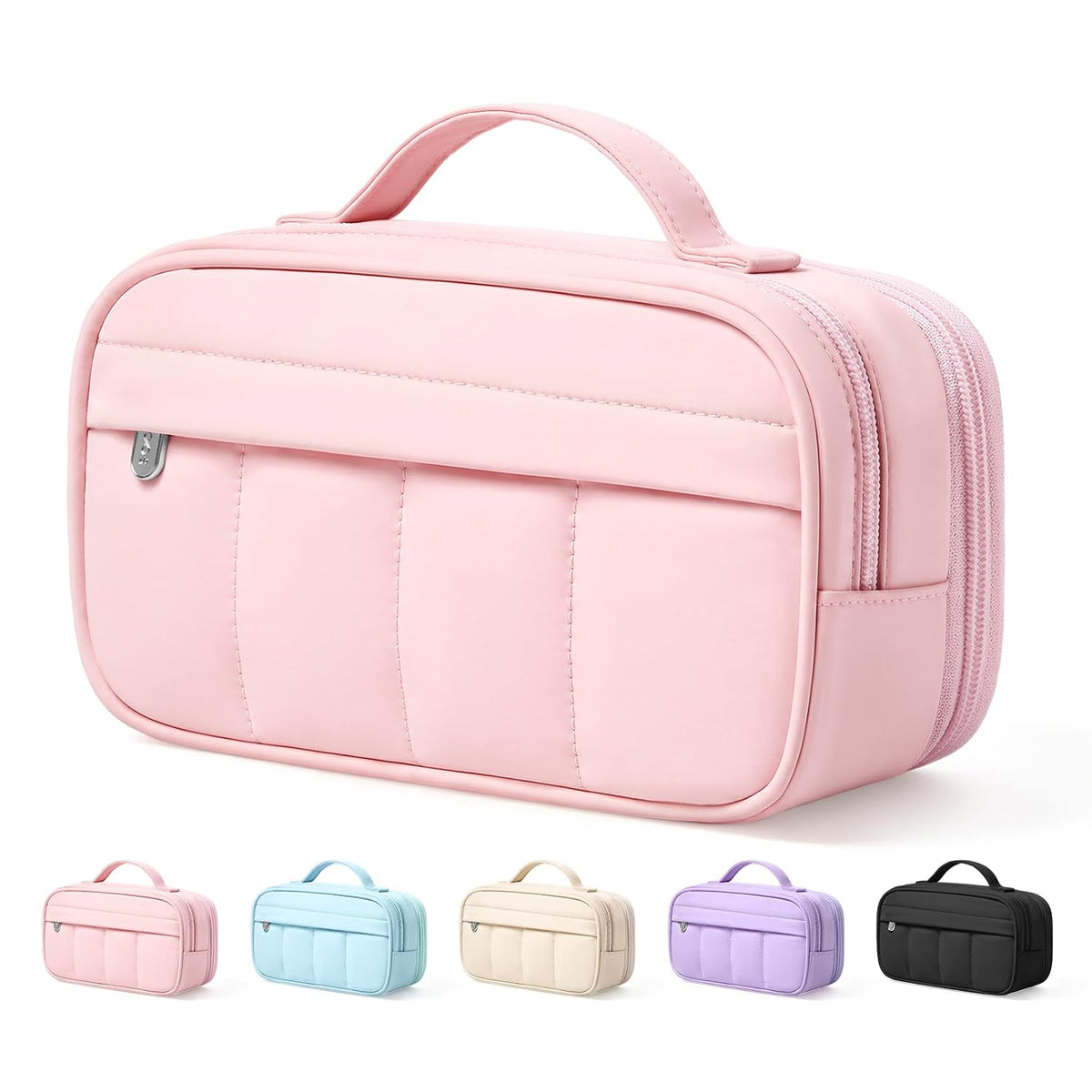 Sooez Pencil Case for Girls, Cute Large Capacity Pencil Pouch Pen Bag, Pink - pencil case girls school