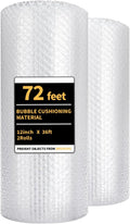 Bubble Cushioning Wrap 2 Pack 12 Inch x 72 ft Bubble Wrap