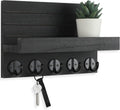 Lwenki Key Holder for Wall, Decorative Key and Mail Holder with Shelf Has Large Hooks