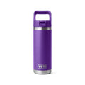 YETI Rambler 18 oz Bottle, Vacuum Insulated, Stainless Steel with Color - yeti rambler bottle straw cap