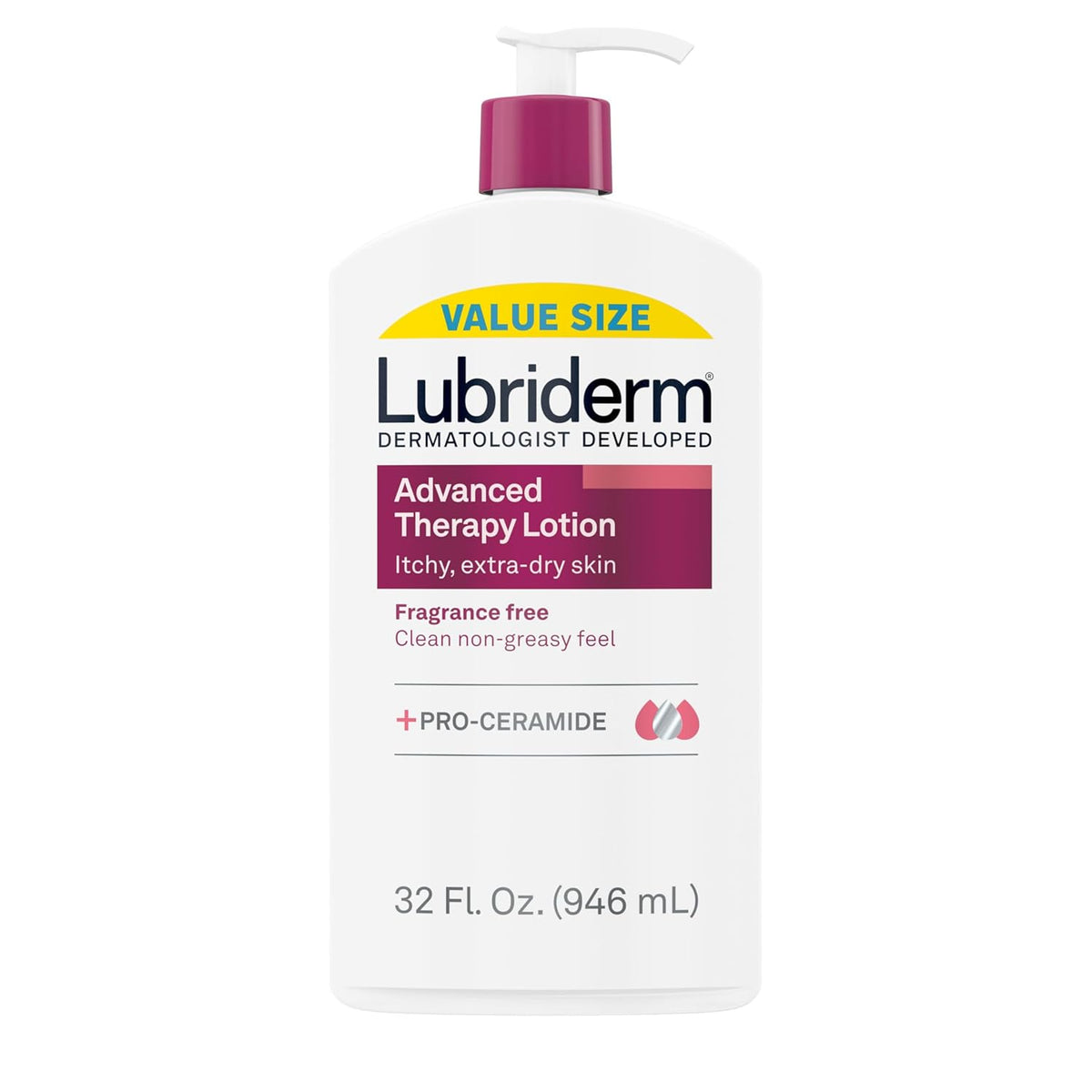 Lubriderm Advanced Therapy Fragrance-Free Moisturizing Hand & Body Lotion