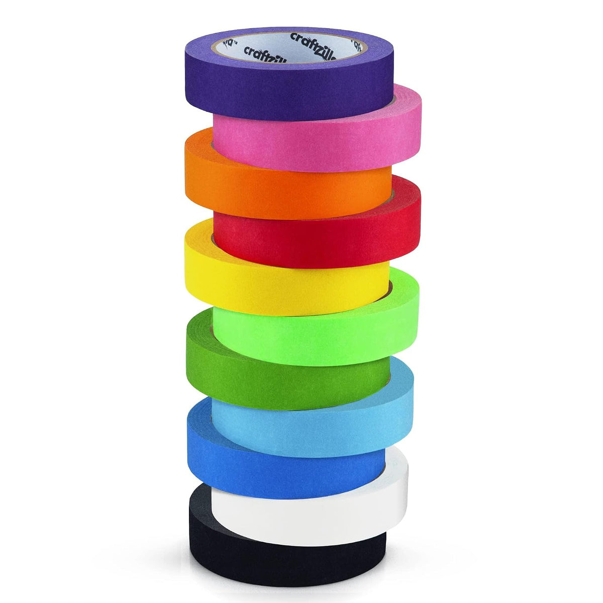 Craftzilla Colored Masking Tape, 11Rolls 275 Yards Total, for Arts & Craft