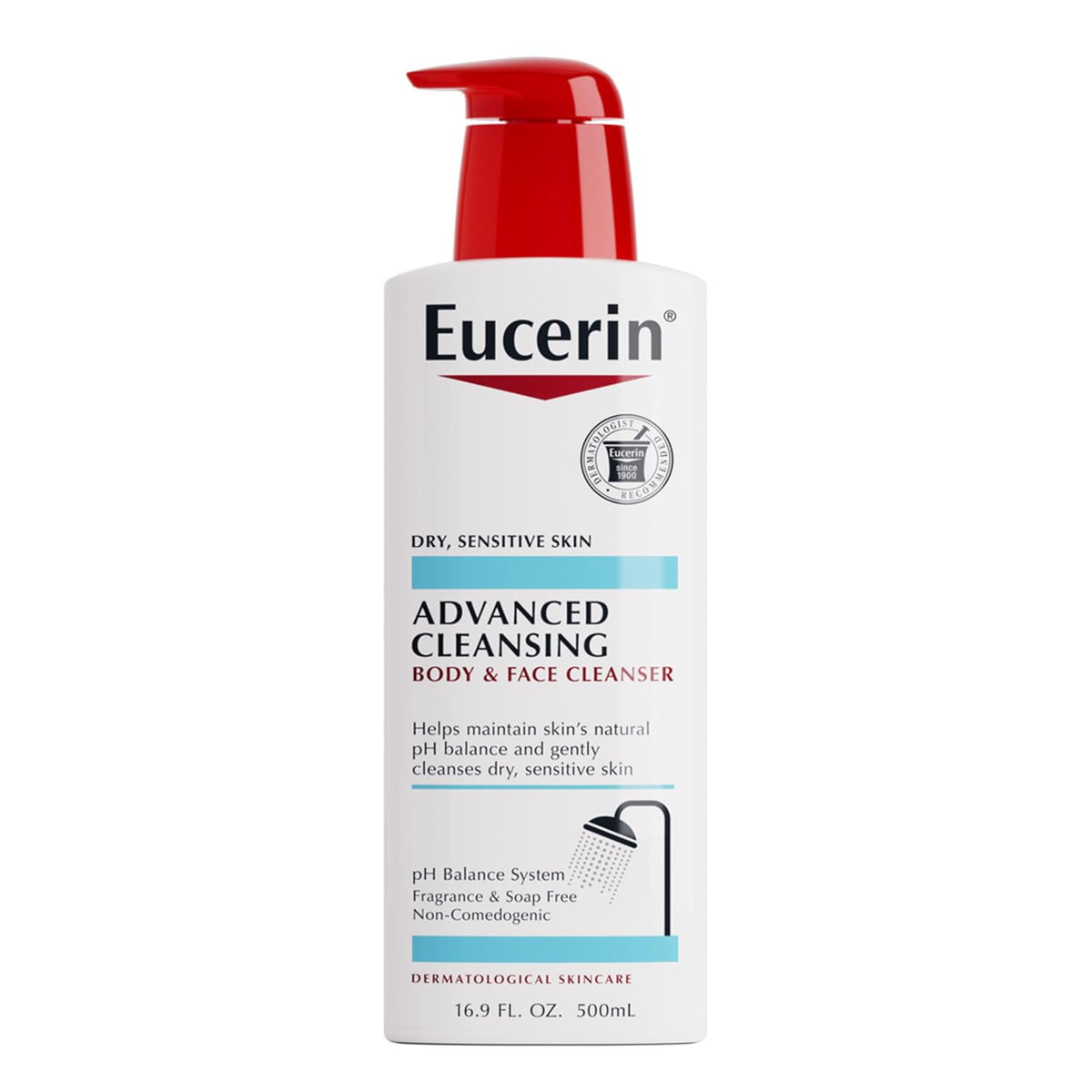 Eucerin Advanced Cleansing Body & Face Cleanser - Fragrance & Soap Free