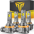 Termitor Upgraded H11 9005 LED Bulbs, 220000LM 2200% Ultra-Bright, 1:1 Mini Size