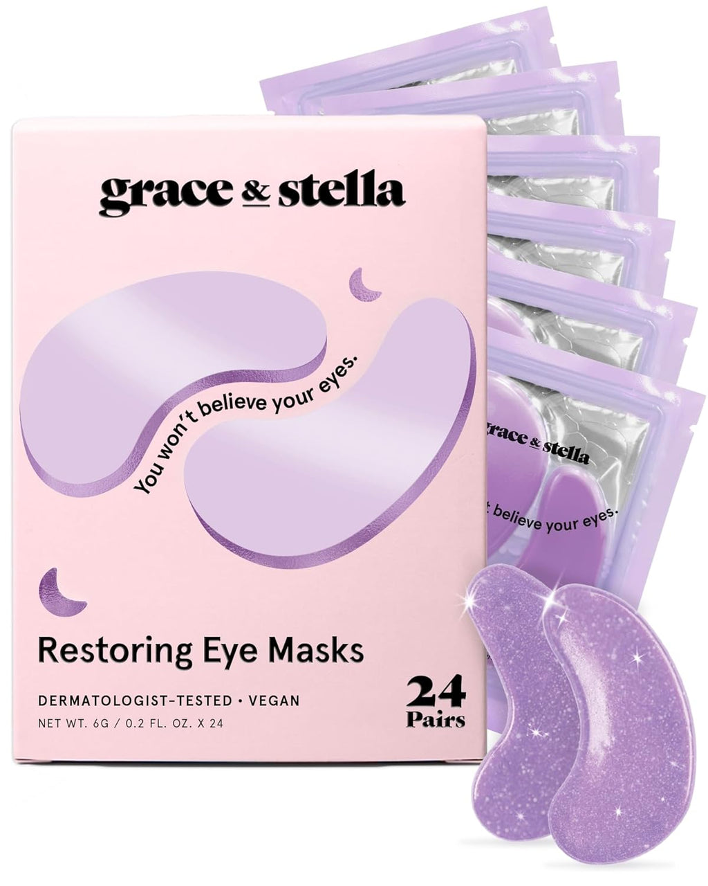 grace & stella Retinol Under Eye Patches for Puffy Eyes & Dark Circles - grace & stella retinol under eye patches