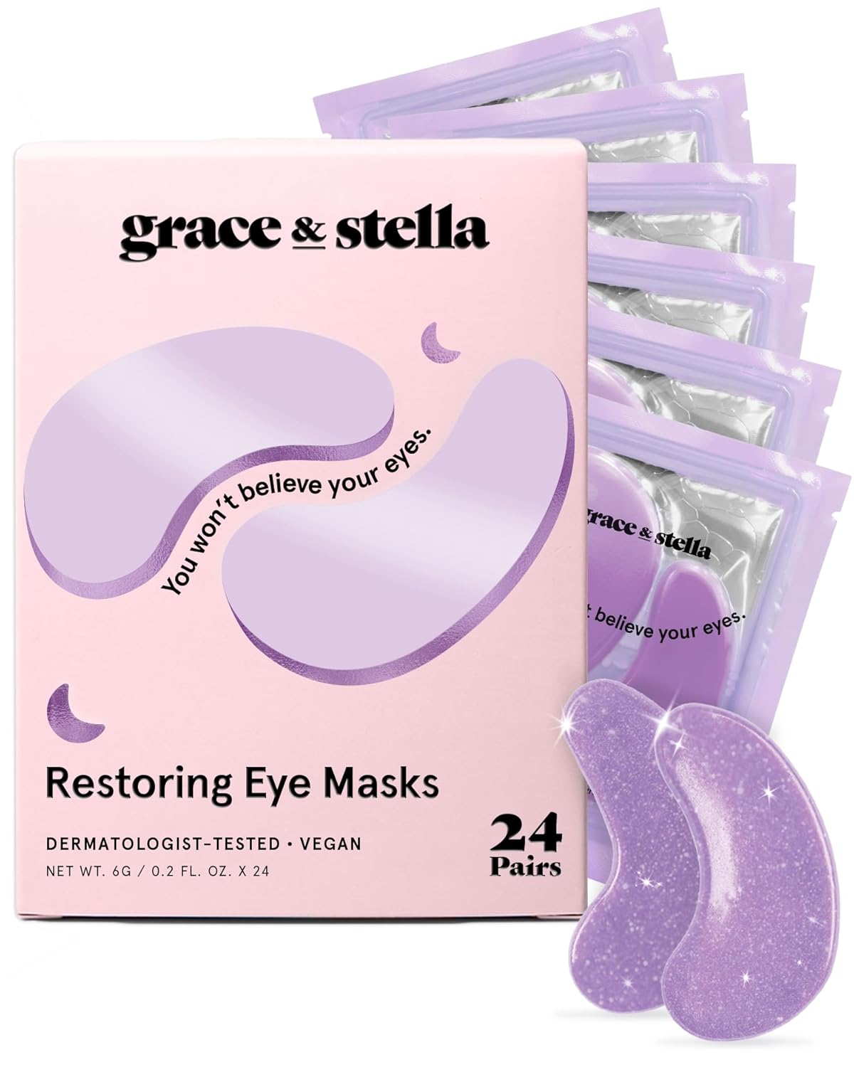 grace & stella Retinol Under Eye Patches for Puffy Eyes & Dark Circles - grace & stella retinol under eye patches
