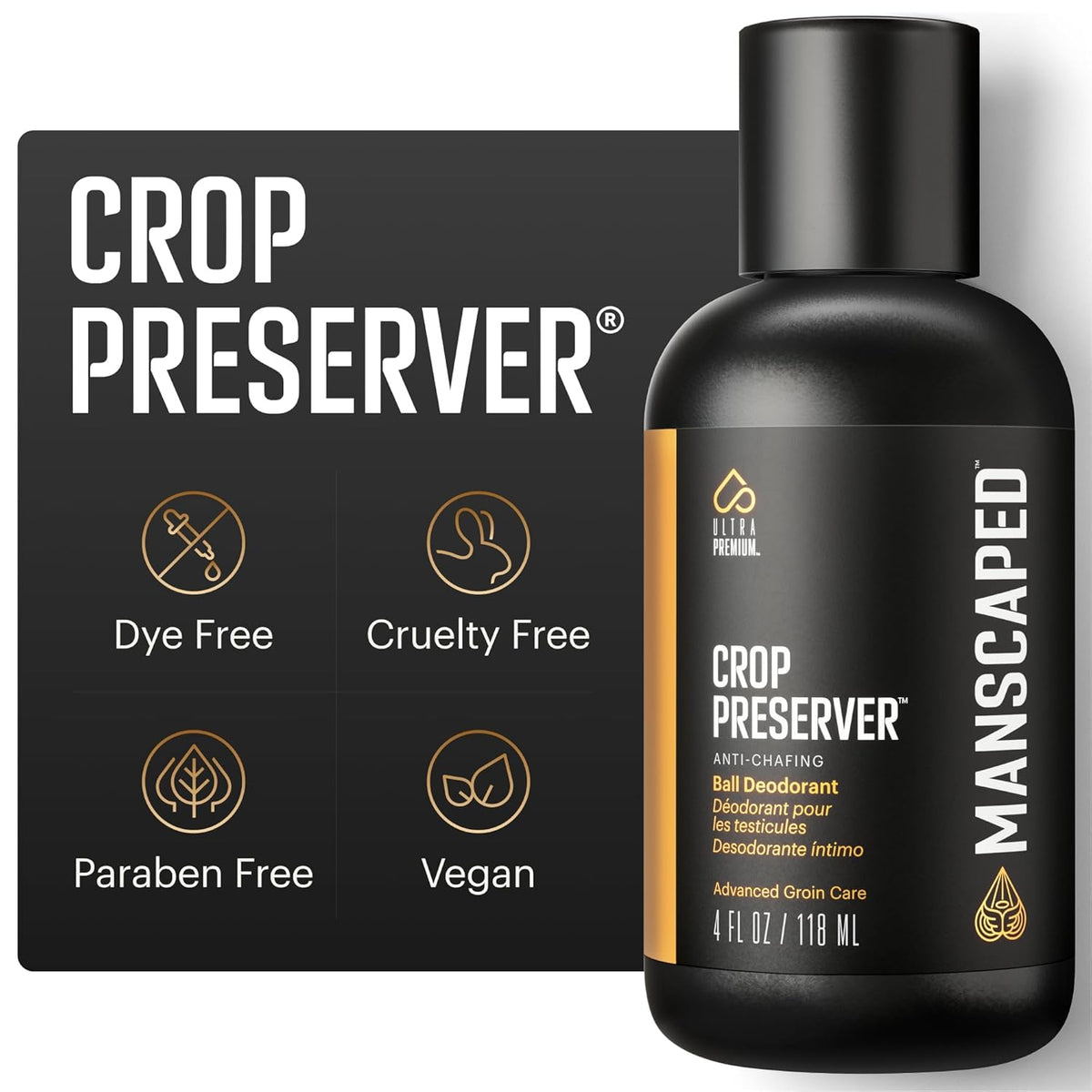 MANSCAPED® The Crop Preserver®, Men's Ball Deodorant, Male Care Hygiene