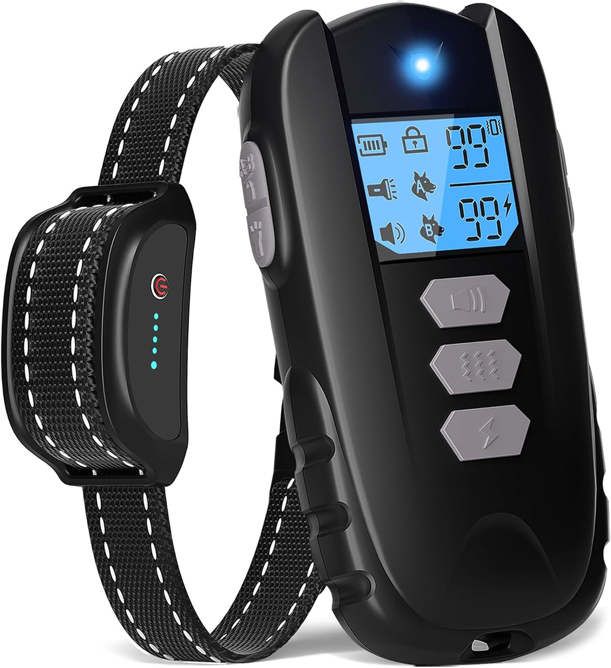 Dog Shock Collar with Remote Control, Waterproof Dog Training Collar Grey