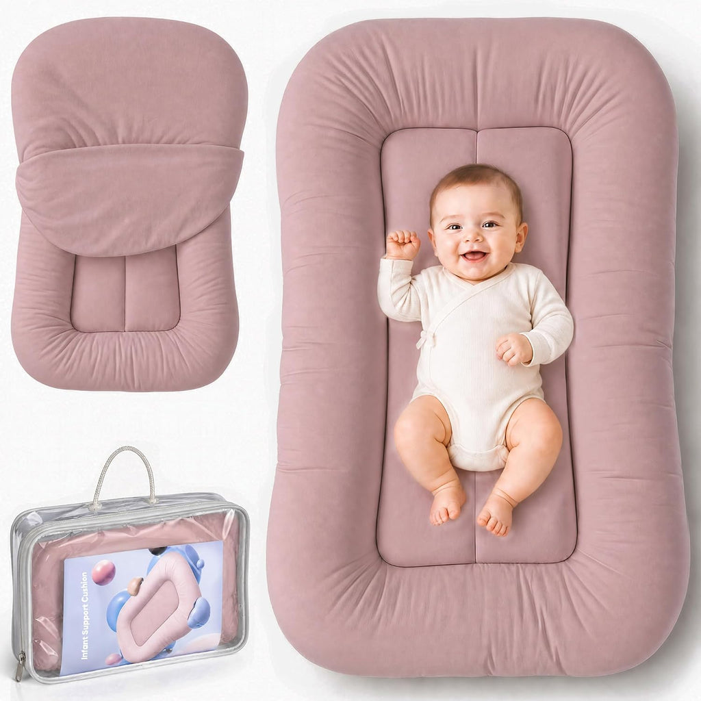 Infant Support Cushion - Organic Soft Cotton Baby Support Cushion for Newborn - infant support cushion cover