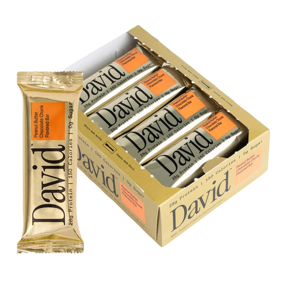 David High Protein Bars - 0g of Sugar, Low Carb, Gluten Free - 28g
