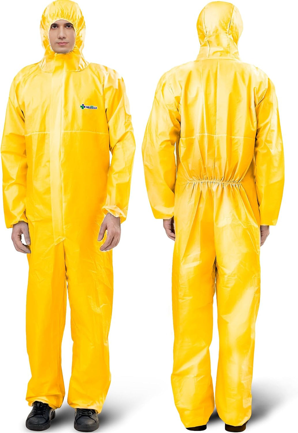 Medtecs Hazmat Suits Disposable - 6 Sizes Options, Type 5/6 Protection