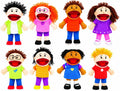 Fun Express Hand Puppets for Kids, 8 Multicultural, 14 Inch