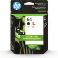 HP 64 Black & Tri-Color Ink Cartridges Printers