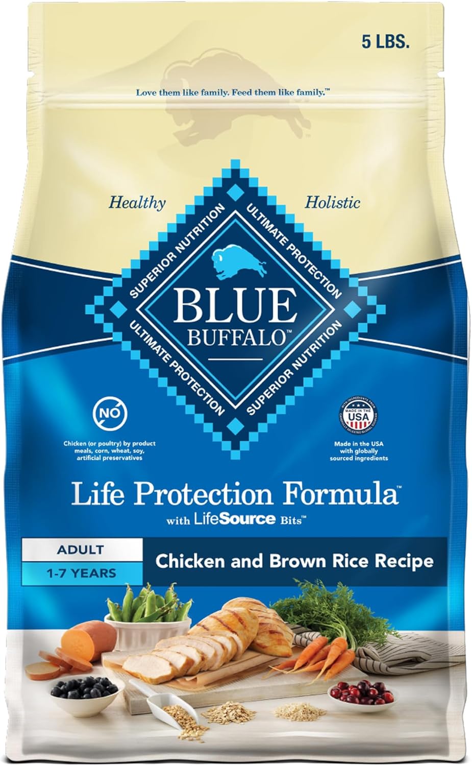 Blue Buffalo Life Protection Formula Adult Dry Dog Food, Helps Build