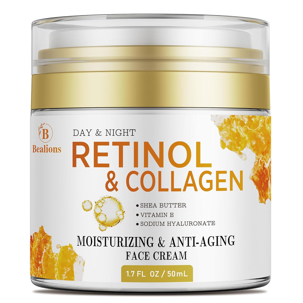Retinol Cream for Face Anti Aging: Wrinkle Cream for Face Neck with Collagen