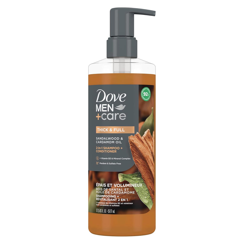 DOVE MEN + CARE 2-in-1 Shampoo + Conditioner Sandalwood & Cardamom Oil