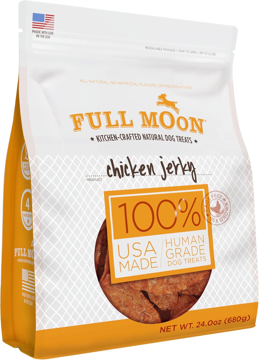 Full Moon Chicken Jerky Healthy All Natural Dog Treats Human Grade Made